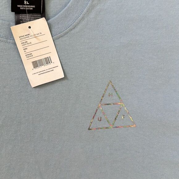 HUF Triple Triangle T-Shirt Sky Blue Size XL - Picture 3 of 6